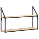  Vegghylle 3 etasjer sonoma eik 80x21x51 cm konstruert tre 8721012126268