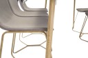 Venture Design Polar & X-chair spisegruppe Hvit/grå 6 st stoler & bord 180 x 90 cm