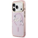 Karl Lagerfeld MagSafe Mobildeksel Choupettes Karl Script Logo til iPhone 17 Pro - Rosa