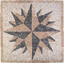 vidaXL Mosaikkfliser med vindmønster Flerfarget 120 x 120 cm Marmor
