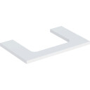 GEBERIT ONE benkeplate 750x470x30mm utskåret i midten hvit høykomprimert