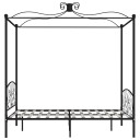vidaXL Himmelsengeramme svart metall 120x200 cm
