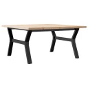  Salongbord Y-ramme 90x90x45,5 cm heltre furu og støpejern 3282775
