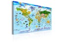 Tavle Children'S Map: Colourful Travels 60X40 Artgeist sp. z o. o.