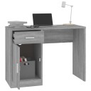 vidaXL Skrivebord skuff og skap grå sonoma 100x40x73 cm konstruert tre