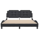  Sengeramme med hodegavl svart 160x200 cm kunstlær 8721012346741