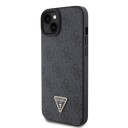 Guess iPhone 15 Hardt Deksel Crossbody 4G Metalllogo Svart