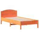  Sengeramme med hodegavl voksbrun 100x200 cm heltre furu 8721012428027