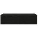  Vegghylle med skuffer svart 60x26,5x15 cm konstruert tre 8721158650009