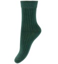 Minipop Sokker - Rib - Bambus - Noos - 3-pack - Smaragd Green - MiniPop - 19/22 - Sokker Grønn Hvit - 19-22