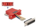 Delock D-Sub 25 Pins Hann Til Rj45 Hunnmonteringssett Rød