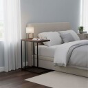 C formet sidebord – trelignende topp metallramme