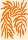 Orange Silhouette Poster Plakat / 50x70cm