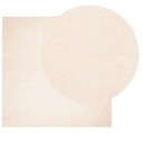 Teppe HUARTE kort luv mykt og vaskbart beige 160x160 cm