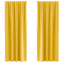  Gardiner med gardiner 2 pcs sennepsgul Polyester