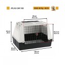 Ferplast Atlas Bilbur 100 x 60 x 66 cm Grå - Transportbur for Hund og Katt