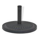 vidaXL Parasollfot harpiks rund svart 29 kg