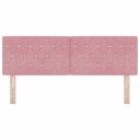  Hodegjærde med krystallen knapper tufted Rosa 140 cm Fløyel