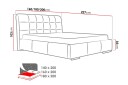Stavanger Seng med Oppbevaring 160x200   Svart