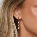 Timi Of Sweden Bonnie Pink Pearl Hoop Earrings
