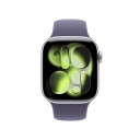 Apple Watch Series 11 GPS 42mm Smartklokke Sølv Aluminium med Lilla Sportbånd S/M