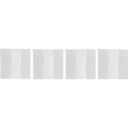 Diyti Wide Stripe Glassunderlag 10x10 cm 4 pk Hvit