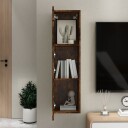 vidaXL Vegghengt TV-benk røkt eik 30,5x30x110 cm
