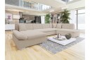 Zumar Sofa med Sjeselong og Divan 4 seter   Beige