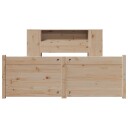  Seng med bokhylle uten madrass 140x200 cm heltre furu 3322437