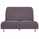 vidaXL Sengeramme gråbrun stoff 120x190 cm