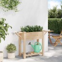 Hagedekorasjon med Hyller 111x37x76 cm Massivt Furutre
