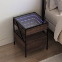  Salongbord med Infinity LED brun eik 40x40x51 cm 3284105