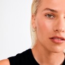 Pilgrim EANNA store hoops sølvbelagt