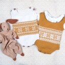Bluum Strik Strikkebodyer Stjerne 2 stk - garnpakke i Bluum Pure Eco Baby Wool