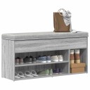  Skobenk grå sonoma 102x30,5x45 cm konstruert tre 8721158717917
