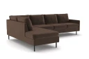 Peppe 4 seters Venstrevendt L formet Sjeselongsofa i Manchester   Brun