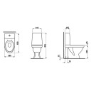 Laufen Kompas E 827091 Rimless Skjult S lås Hvit