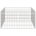 Hagekompost 100x100x50 cm Galvanisert Stål Kvast