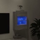 vidaXL Vegghengt TV-benk med LED grå sonoma 40x30x60,5 cm 8721012256729