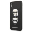 Karl Lagerfeld Saffiano iPhone X/XS Deksel med Karl & Choupette - Svart
