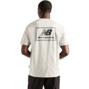 New Balance Woven Label T Shirt   Grey   M