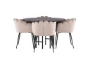 Venture Home Copenhagen Spisegruppe 115 cm Rund med 4 Limhamn Stoler Beige