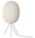 Made By Hand - Knit-Wit 65 Høy Oval Gulvlampe Medium Pearl White