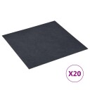  Selvheftende Gulvplanker 30,5 x 30,5 cm 20 pcs PVC Svart marmor