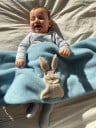 Baby sweet bunny bambuspledd 75X100 cm blå