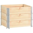 vidaXL Høybed 3 stk 60x80 cm heltre furu