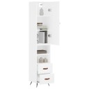 vidaXL Highboard hvit 34,5x34x180 cm konstruert tre 8720845483111