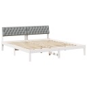  Sengestamme Hvit og lysegrå 180 x 200 cm Heltre furu