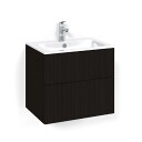 Macro Design Crown Line Servantskap 2 Skuff - med Light Servant Svart eik / 60cm 14