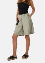 Seaside Savannah Crinkle Bermuda Shorts W